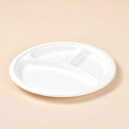 10" 3-compartment Plate Round Plate